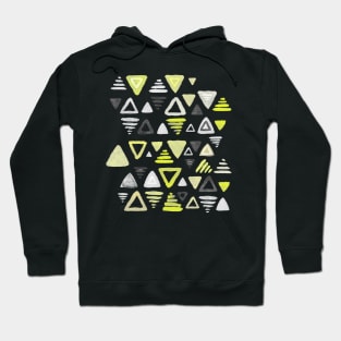 Summer Yellow Triangles on Grey Hoodie